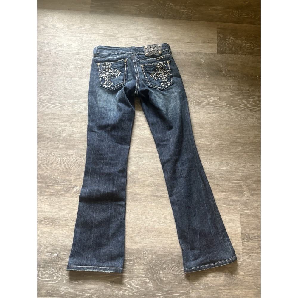 Miss Me Jeans JP534582 Boot Cut Embellished Size 27 - Dark Wash - Y2K - Crosses